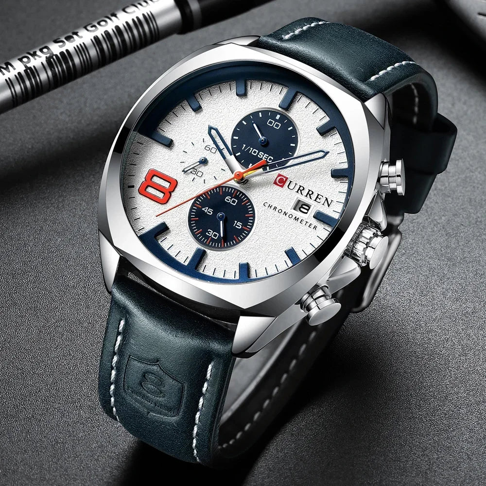 CURREN 8324 Leather Watches